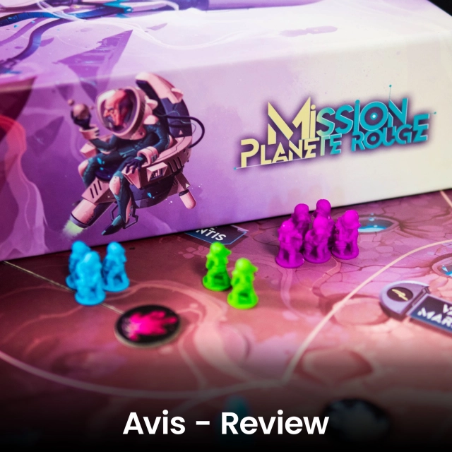 🔸 Mission planète rouge🔸
(Fr & En)

@matagot.france 

👀 C'est bien ?

Mission : Planète Rouge est un jeu de majorité mêlant bluff, coups bas et opportunisme, où la sélection secrète des personnages crée tension et retournement de situation. Plus tactique que stratégique, il brille par son interaction constante et son ambiance chaotique.

❤️Interaction forte et omniprésente
❤️Mécanique de sélection secrète des personnages
❤️Parties riches en rebondissements et tensions
❤️Idéal à 4 joueurs
❤️Un jeu accessible

❤️Peu de profondeur stratégique à long terme
❤️Forte part de chaos et d’opportunisme
❤️Une part de chance
❤️Moins intéressant à 2 joueurs

La note et l'avis complet sur : www.mr-boardgames.com
.
.
Copie presse
.
.
👀 Is it good?

Mission: Red Planet is a majority-rule game combining bluffing, backstabbing, and opportunism, where secret character selection creates tension and twists. More tactical than strategic, it shines with its constant interaction and chaotic atmosphere.

❤️Strong and omnipresent interaction
❤️Secret character selection mechanic
❤️Games rich in twists and turns
❤️Ideal for 4 players
❤️An accessible game

❤️Little long-term strategic depth
❤️High proportion of chaos and opportunism
❤️A portion of luck
❤️Less interesting for 2 players

The full rating and review are available at: www.mr-boardgames.com
.
.
.
#boardgame #boardgamer #jeudesociete #jeuxdesociété #jeudeplateau #j2s #bgg #bggcommunity #boardgamegeek #jeux #jds #tabletop #juegodemesa #brettspiele